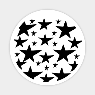 Black stars pattern Magnet